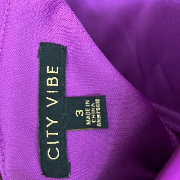 City Vibe Purple Dress - Picture 3 of 3